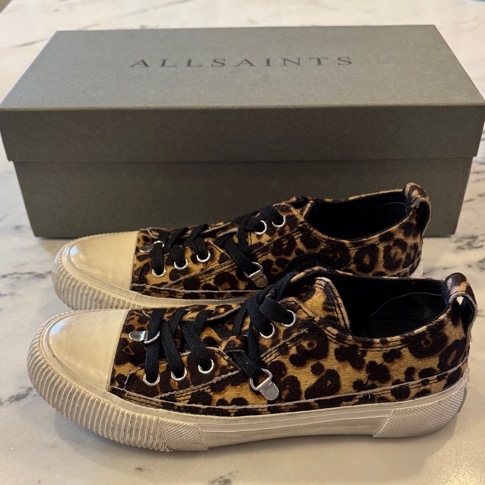All Saints women’s Sneakers with Leopard Pattern